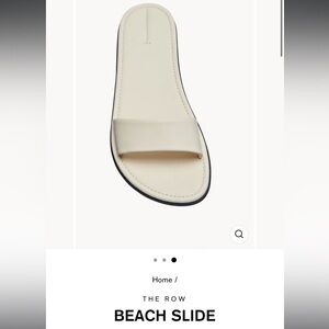 The Row Beach Slide Ivory Size 36 NWT